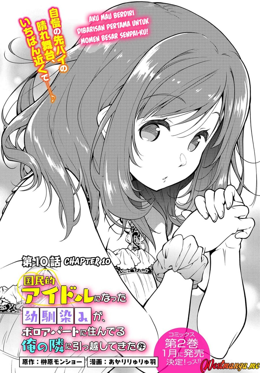 Kokuminteki Idol ni natta Osananajimi ga, Boro Apartment ni Sunderu Ore no Tonari ni Hikkoshite Kita Ken chapter 10