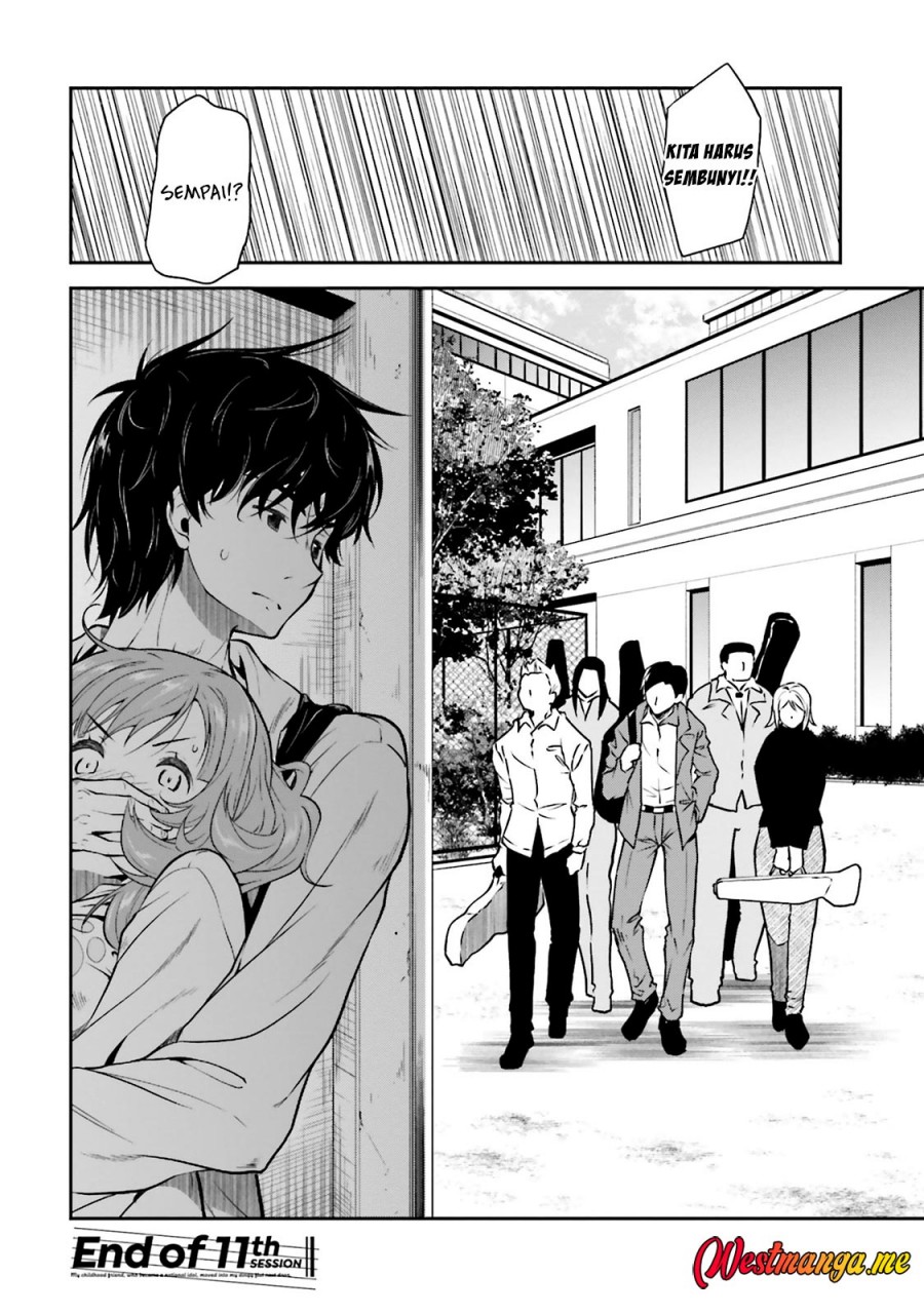 Kokuminteki Idol ni natta Osananajimi ga, Boro Apartment ni Sunderu Ore no Tonari ni Hikkoshite Kita Ken Chapter 11 Bahasa Indonesia