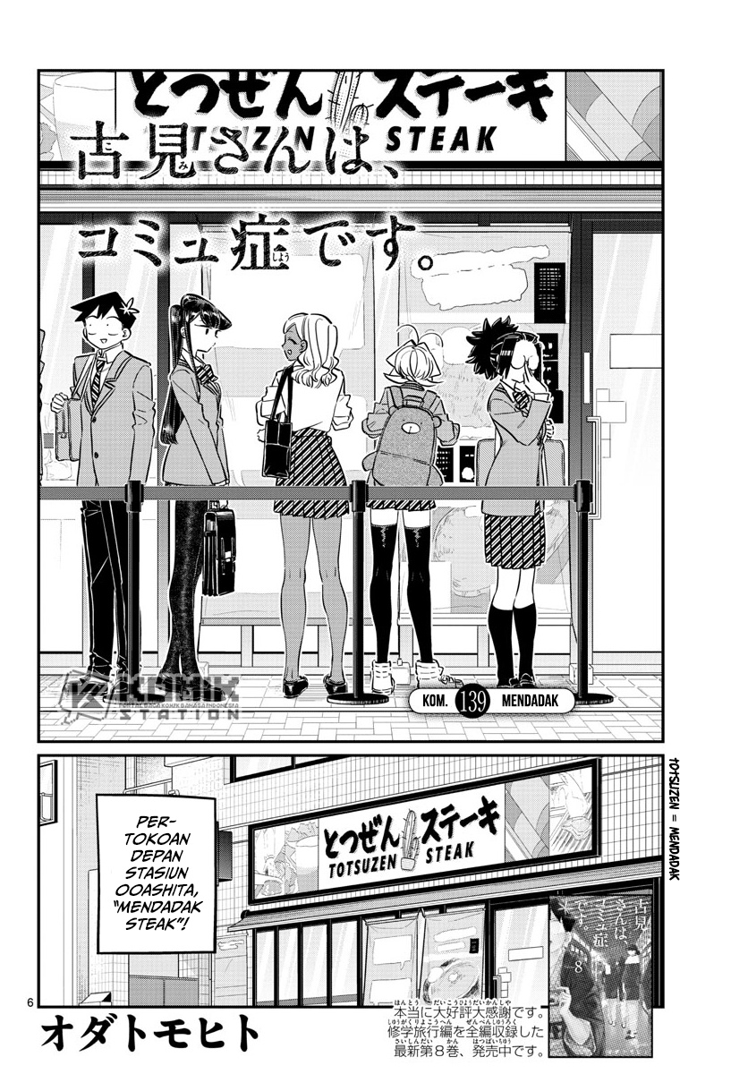 Komi san wa Komyushou Desu Chapter 139 Bahasa Indonesia