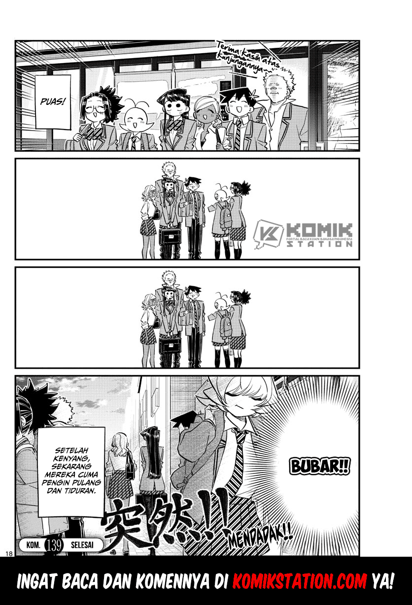 Komi san wa Komyushou Desu Chapter 139 Bahasa Indonesia