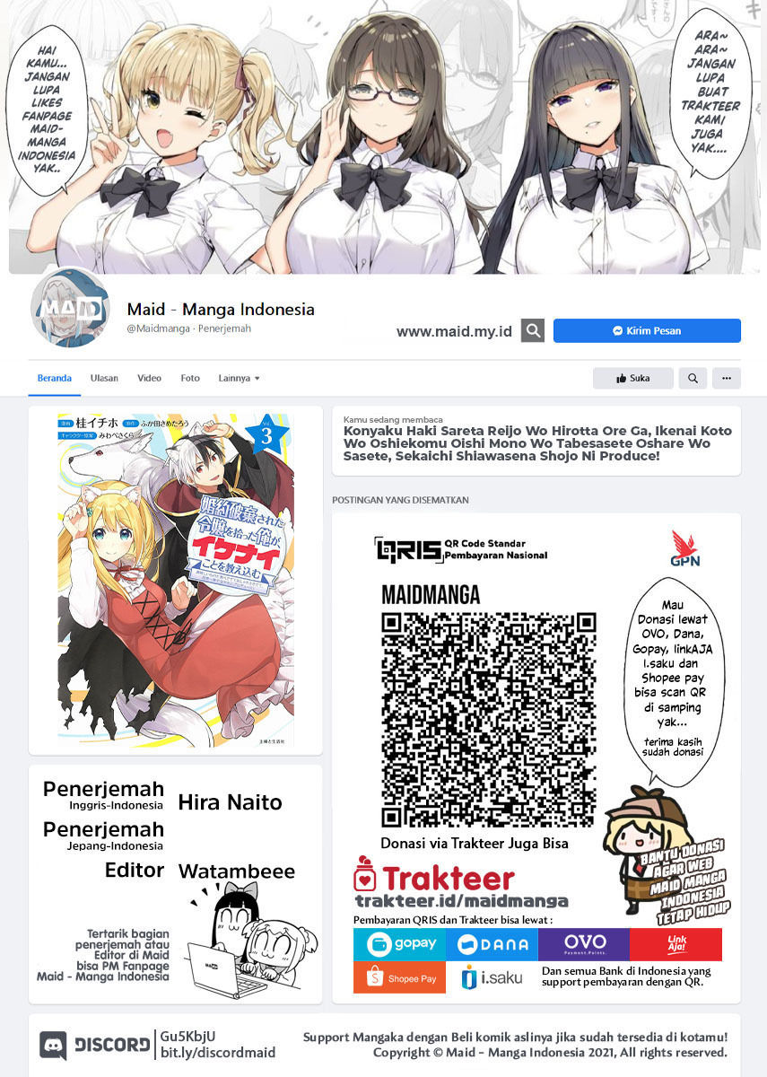 Konyaku Haki Sareta Reijo wo Hirotta Ore ga, Ikenai Koto wo Oshiekomu Oishi Mono wo Tabesasete Oshare wo Sasete, Sekaichi Shiawasena Shojo ni Produce! chapter 20