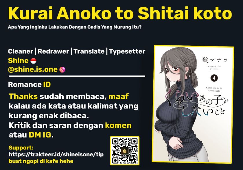 Kurai Anoko to Shitai koto Chapter 39 Bahasa Indonesia