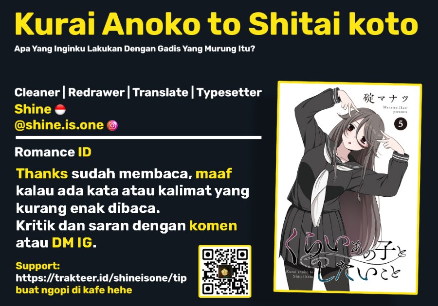 Kurai Anoko to Shitai koto Chapter 51 Bahasa Indonesia