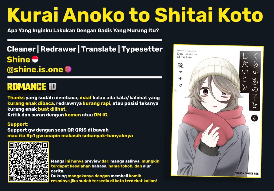 Kurai Anoko to Shitai koto Chapter 68 Bahasa Indonesia