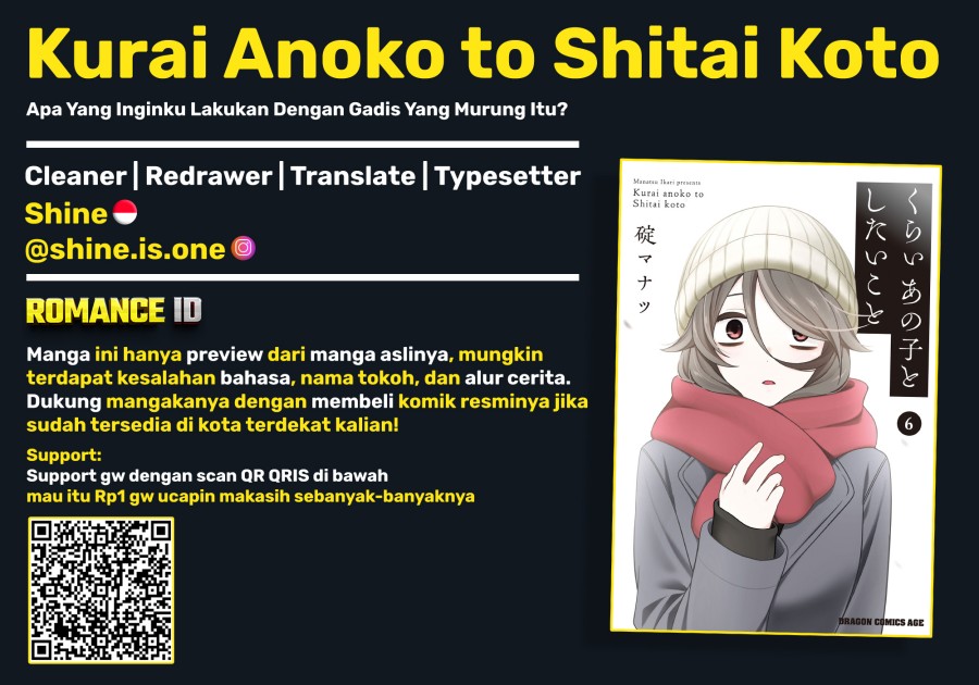 Kurai Anoko to Shitai koto Chapter 69 Bahasa Indonesia