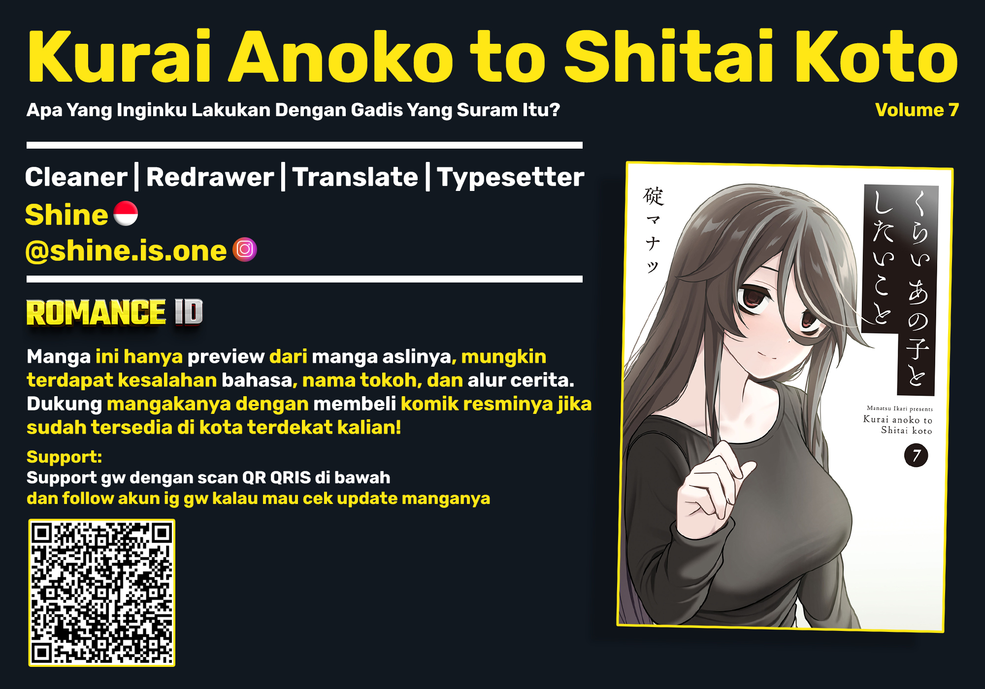 Kurai Anoko to Shitai koto Chapter 82 Bahasa Indonesia