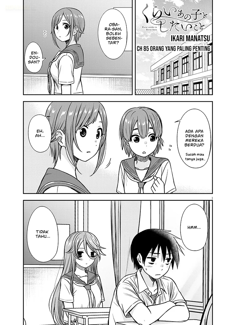 Kurai Anoko to Shitai koto Chapter 85 Bahasa Indonesia