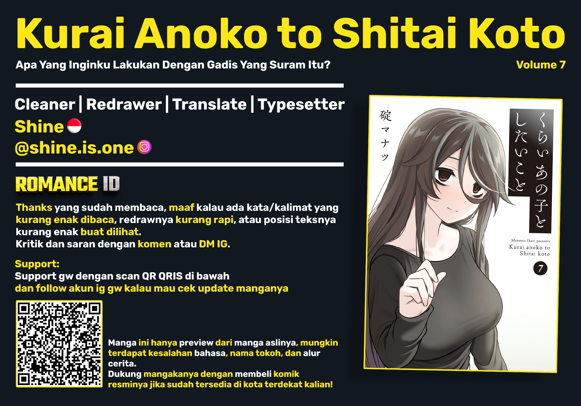 Kurai Anoko to Shitai koto Chapter 85 Bahasa Indonesia