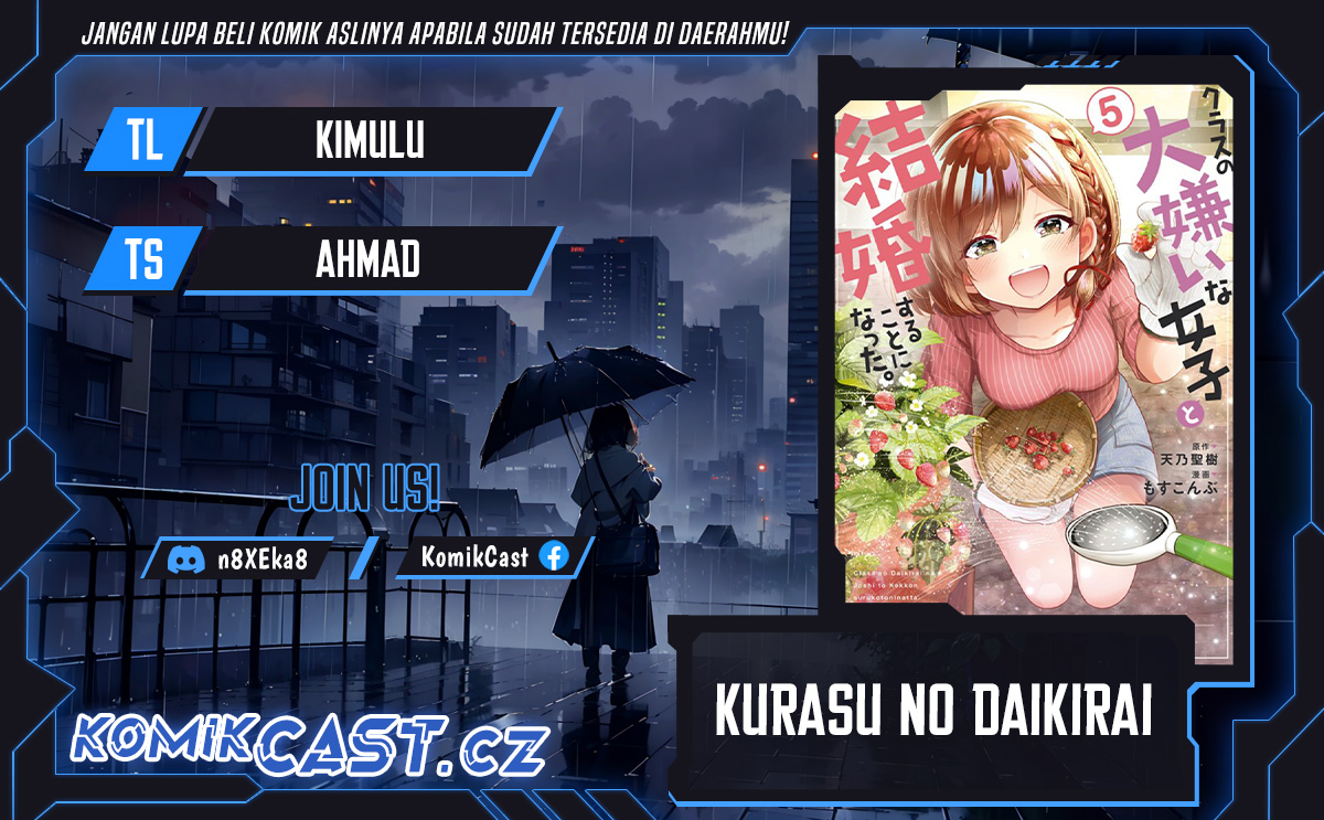 Kurasu no Daikirai na Joshi to Kekkon Suru Koto ni Natta Chapter 19.1 Bahasa Indonesia