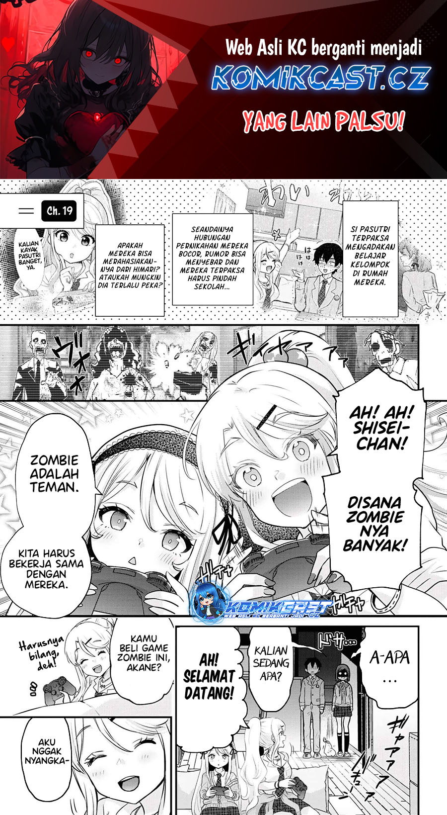 Kurasu no Daikirai na Joshi to Kekkon Suru Koto ni Natta Chapter 19.1 Bahasa Indonesia