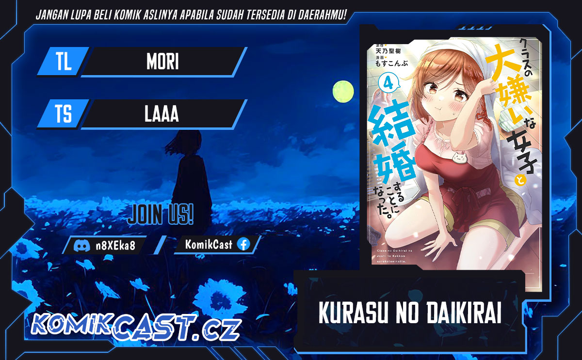 Kurasu no Daikirai na Joshi to Kekkon Suru Koto ni Natta Chapter 22.1 Bahasa Indonesia
