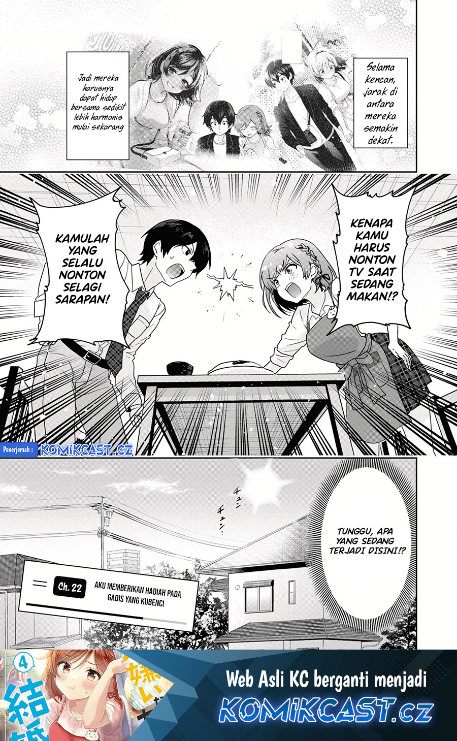 Kurasu no Daikirai na Joshi to Kekkon Suru Koto ni Natta Chapter 22.1 Bahasa Indonesia