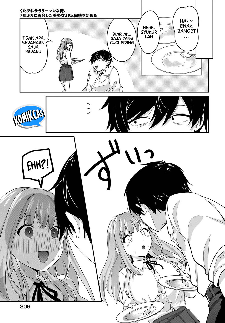 Kutabire Salarymen no Ore, 7nenburi ni Saikai shita Bishoujo JK to Dosei wo Hajimaru Chapter 10 Bahasa Indonesia