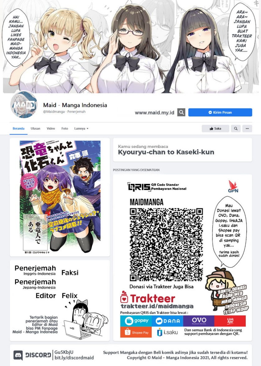 Kyouryu-chan to Kaseki-kun Chapter 01 Bahasa Indonesia