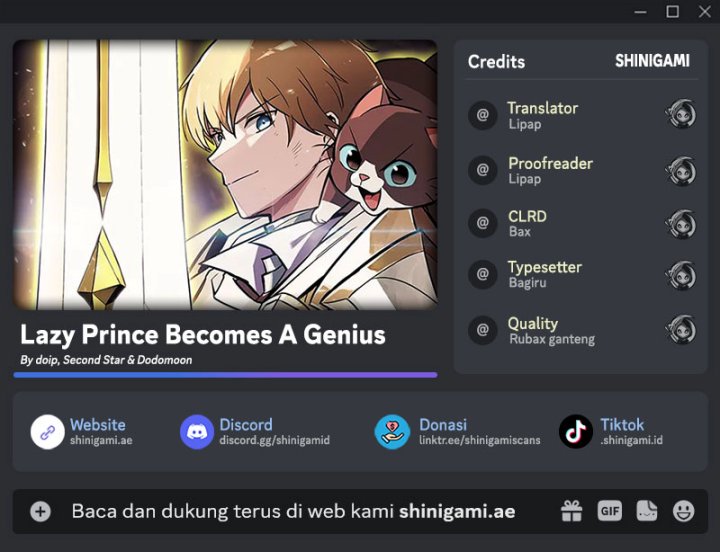 Lazy Prince Becomes a Genius (Reformation of the Deadbeat Noble) Chapter 130 Bahasa Indonesia