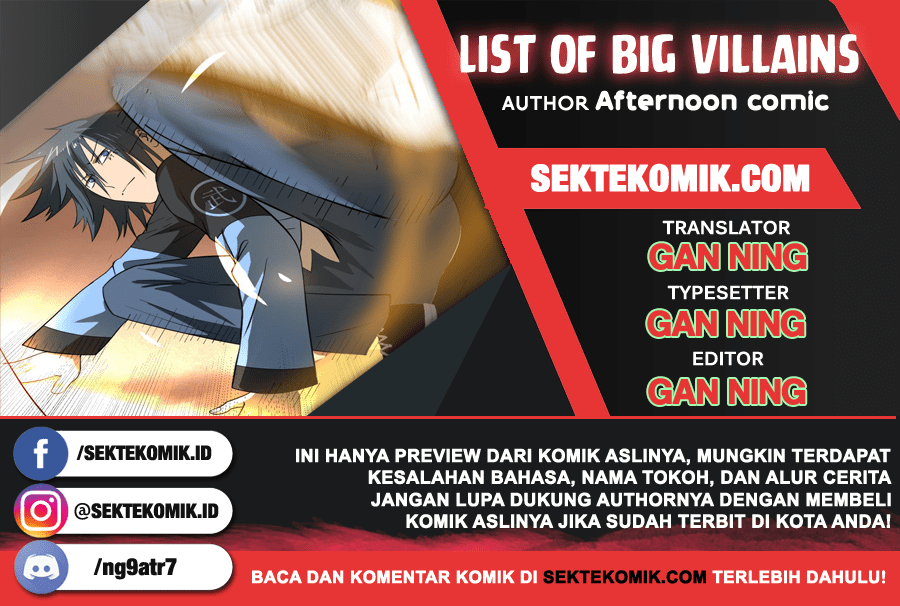 List of Big Villians Chapter 35 Bahasa Indonesia