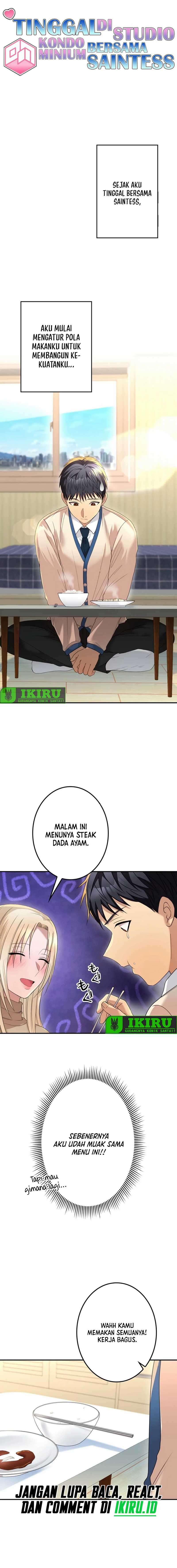Living in a Studio Condo With the Saintess Chapter 14 Bahasa Indonesia