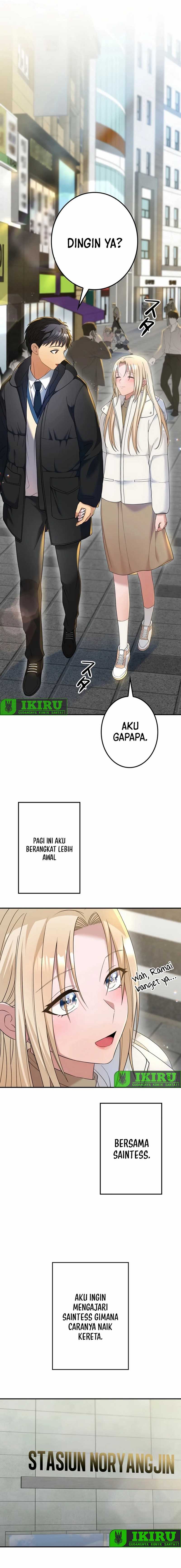 Living in a Studio Condo With the Saintess Chapter 14 Bahasa Indonesia