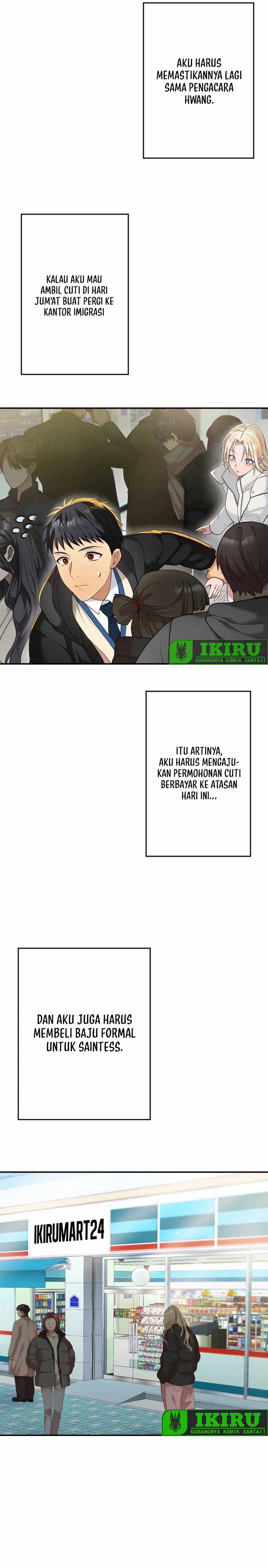 Living in a Studio Condo With the Saintess Chapter 14 Bahasa Indonesia