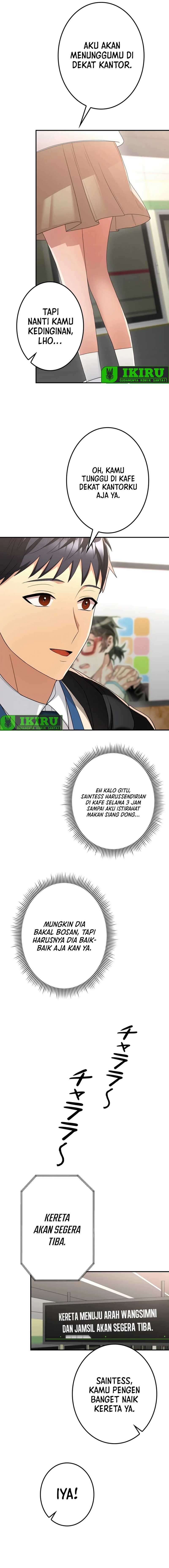 Living in a Studio Condo With the Saintess Chapter 14 Bahasa Indonesia