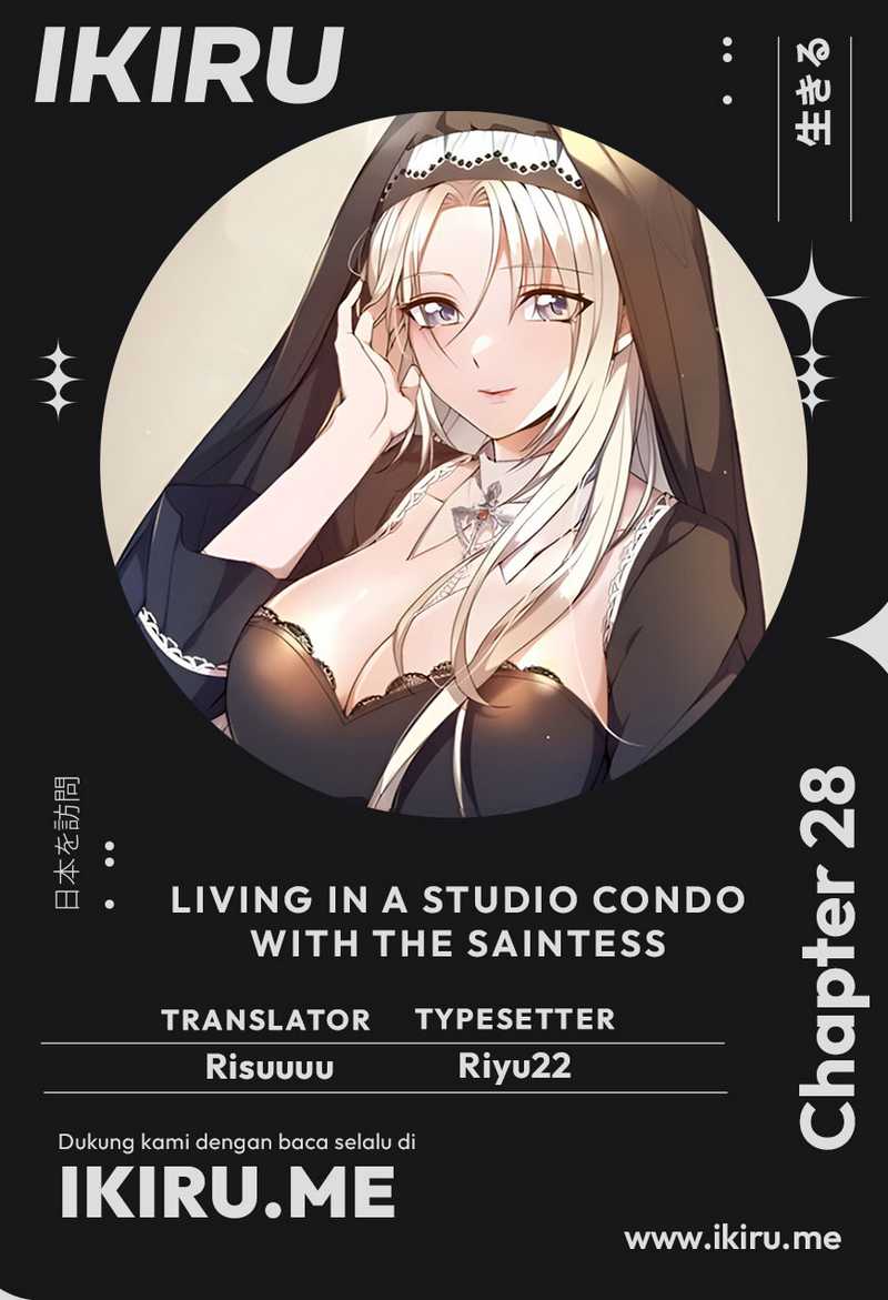 Living in a Studio Condo With the Saintess Chapter 28 Bahasa Indonesia