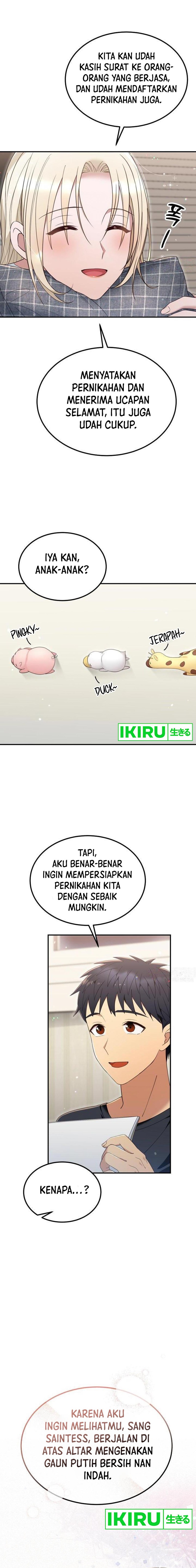 Living in a Studio Condo With the Saintess Chapter 38 Bahasa Indonesia