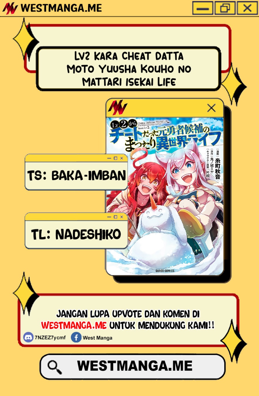 Lv2 kara Cheat datta Moto Yuusha Kouho no Mattari Isekai Life Chapter 64 Bahasa Indonesia
