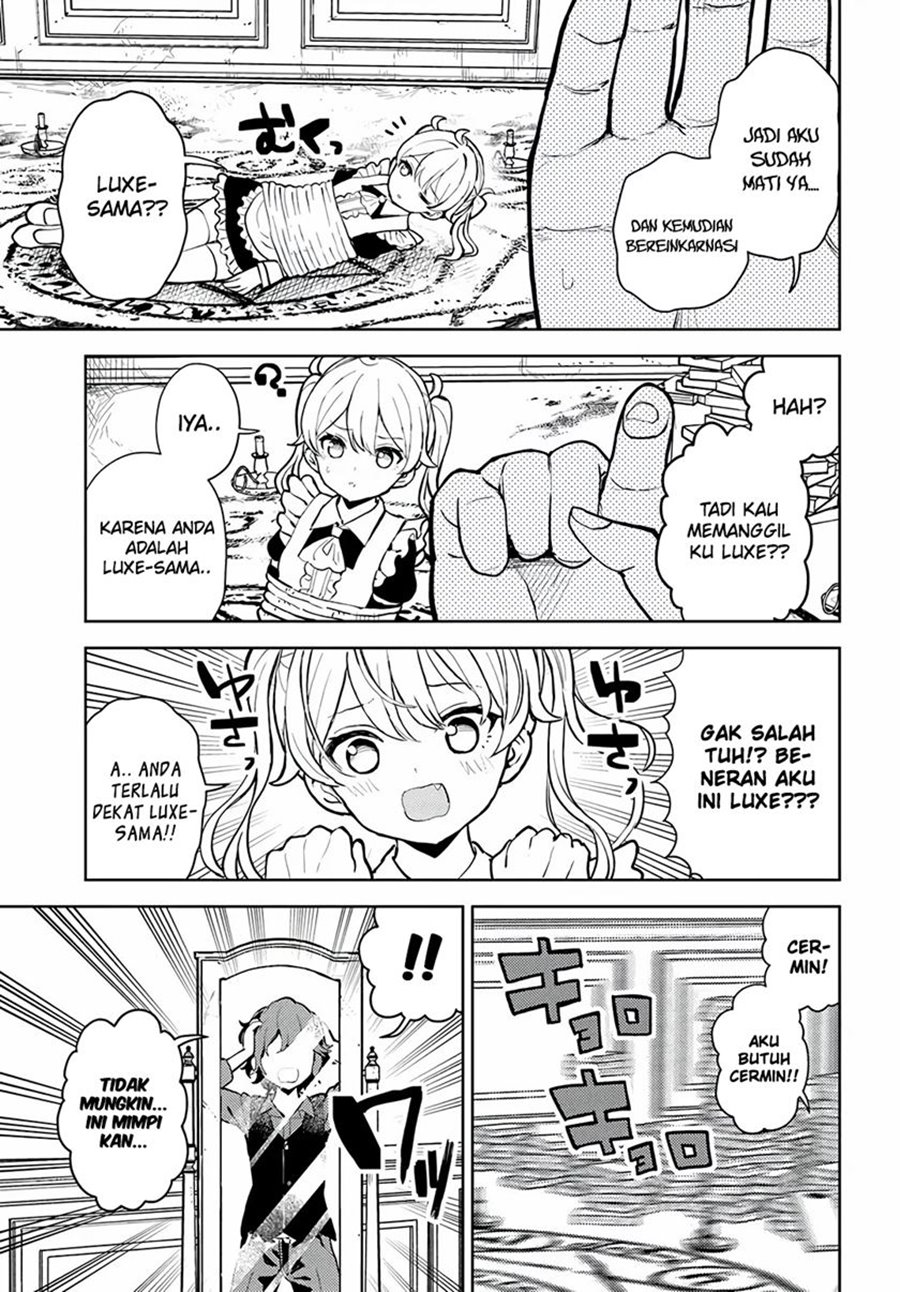 Magan no Akuyaku ni Tensei Shita no de Oshi Chara o Mimamoru Mob o Mezashimasu Chapter 01 Bahasa Indonesia