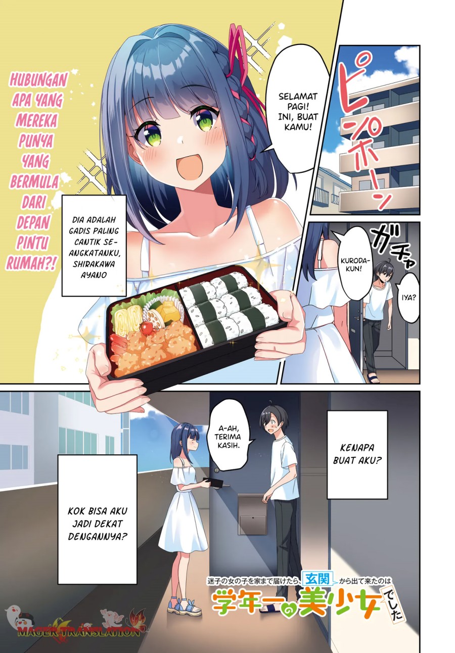 Maigo no Onnanoko o Ie Made Todoketara, Genkan kara Detekita no wa Gakunen Ichi no Bishoujo deshita Chapter 01 Bahasa Indonesia