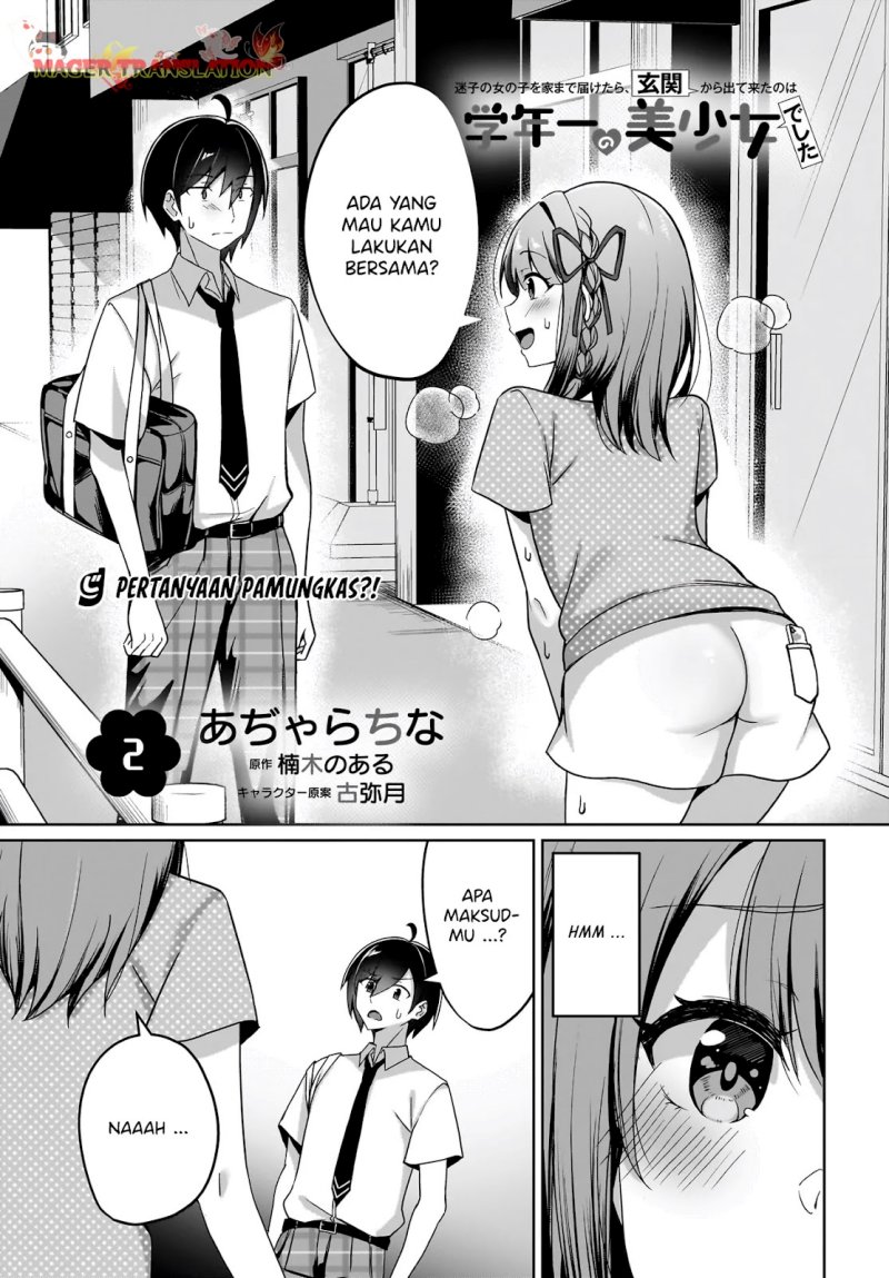 Maigo no Onnanoko o Ie Made Todoketara, Genkan kara Detekita no wa Gakunen Ichi no Bishoujo deshita Chapter 02 Bahasa Indonesia
