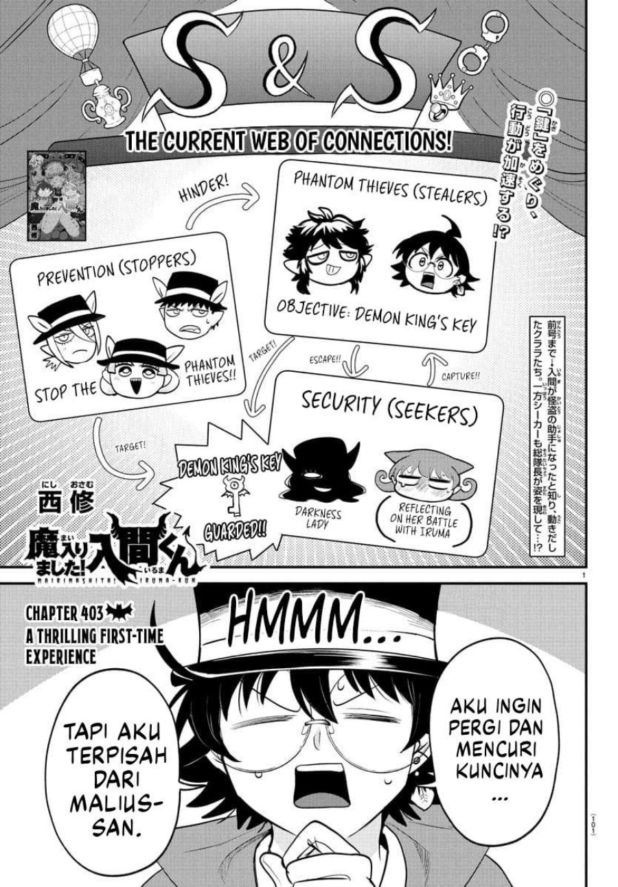 Mairimashita! Iruma-kun Chapter 403 Bahasa Indonesia