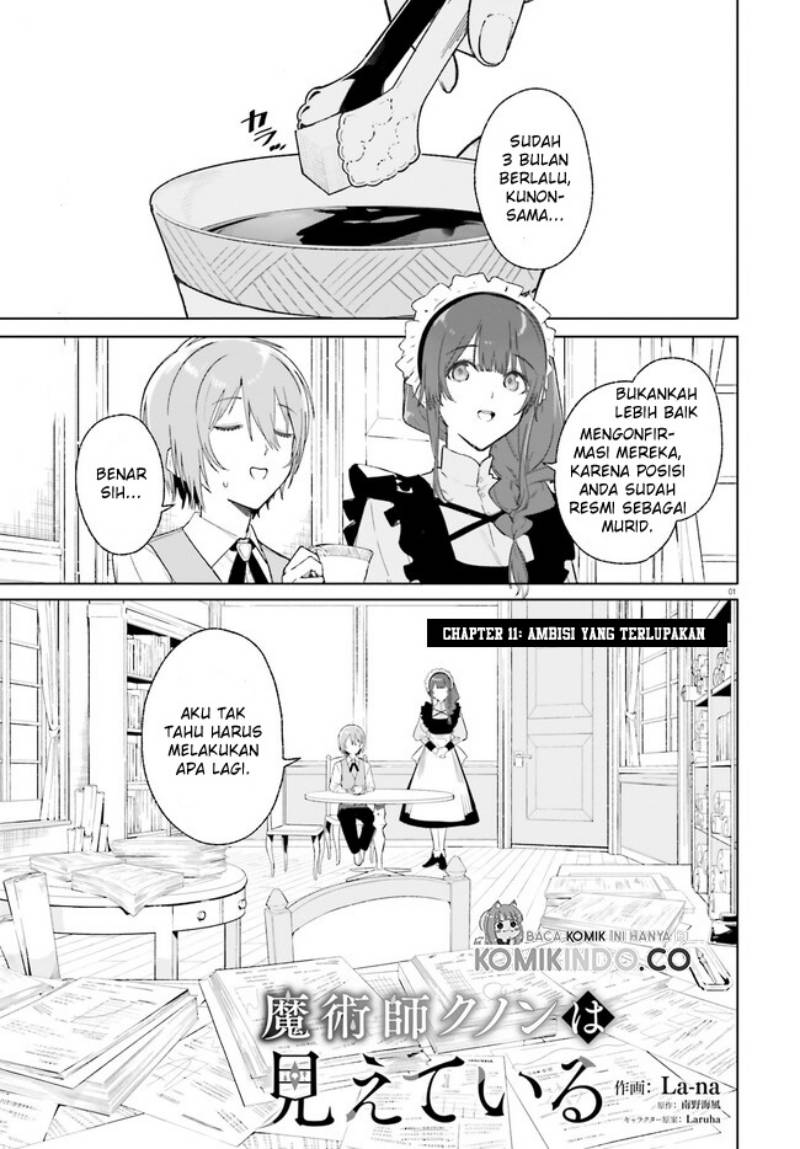 Majutsushi Kunon wa Miete Iru Chapter 11.1 Bahasa Indonesia