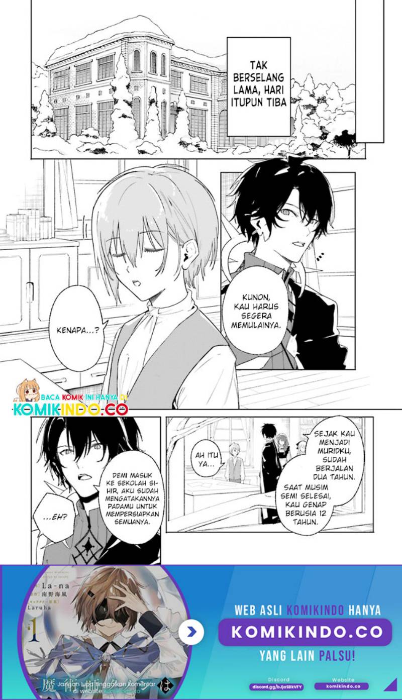 Majutsushi Kunon wa Miete Iru Chapter 11.1 Bahasa Indonesia