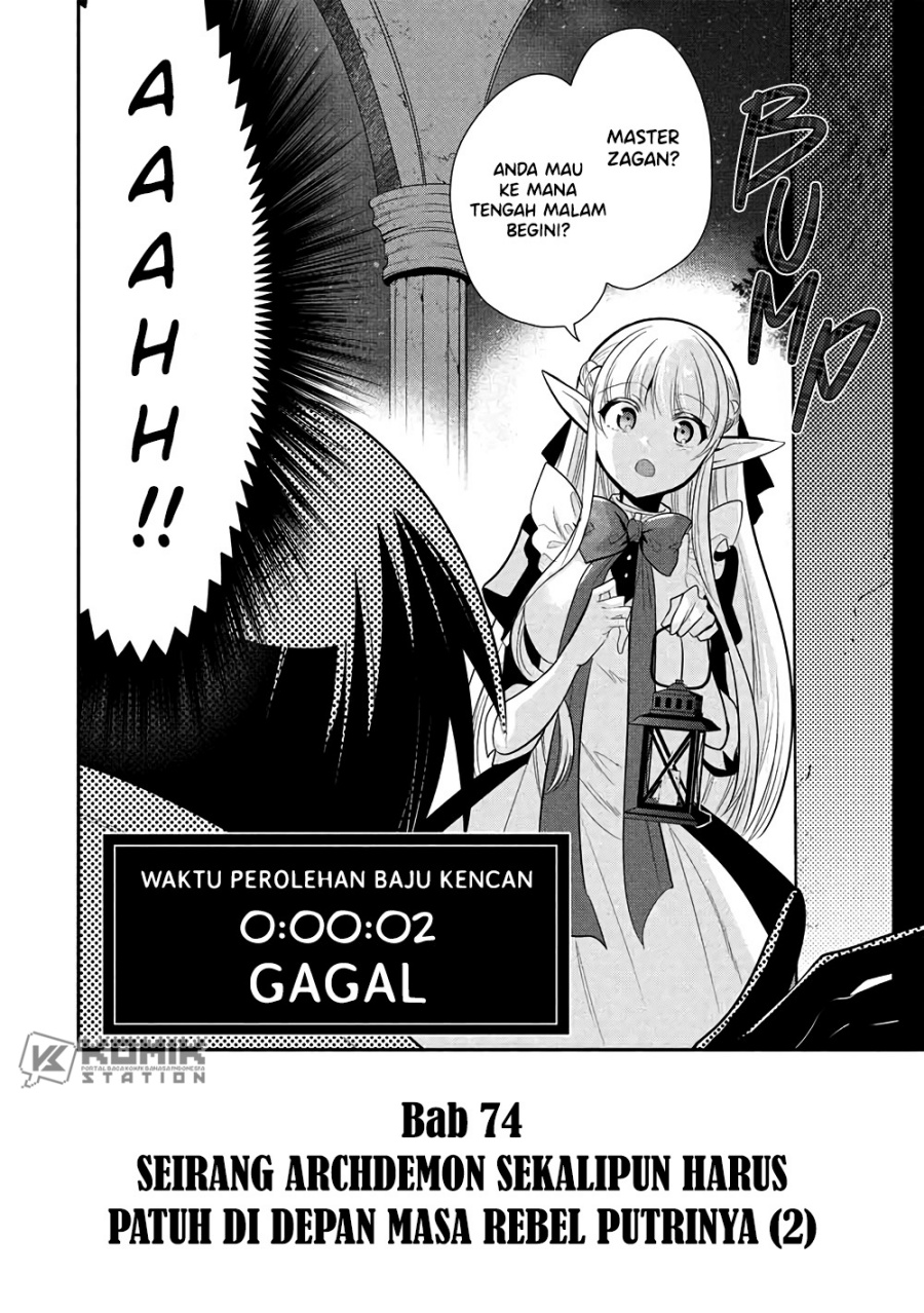 Maou no Ore ga Dorei Elf wo Yome ni Shitanda ga, Dou Medereba Ii? Chapter 74 Bahasa Indonesia