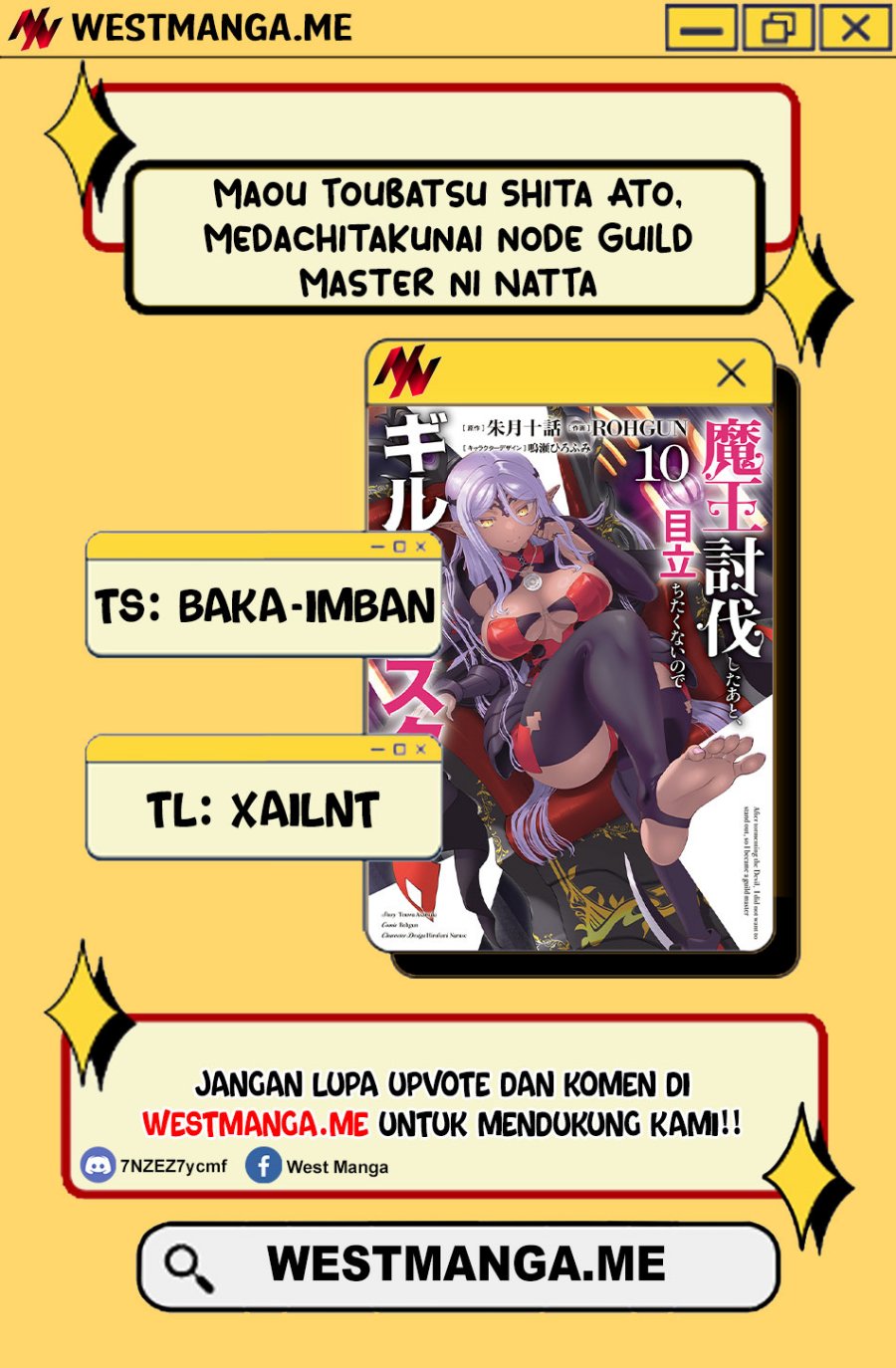 Maou Toubatsu Shita Ato, Medachitakunai node Guild Master ni Natta Chapter 34 Bahasa Indonesia