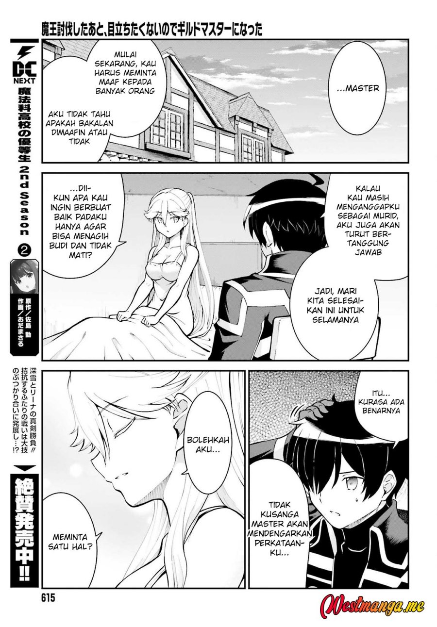 Maou Toubatsu Shita Ato, Medachitakunai node Guild Master ni Natta Chapter 34 Bahasa Indonesia
