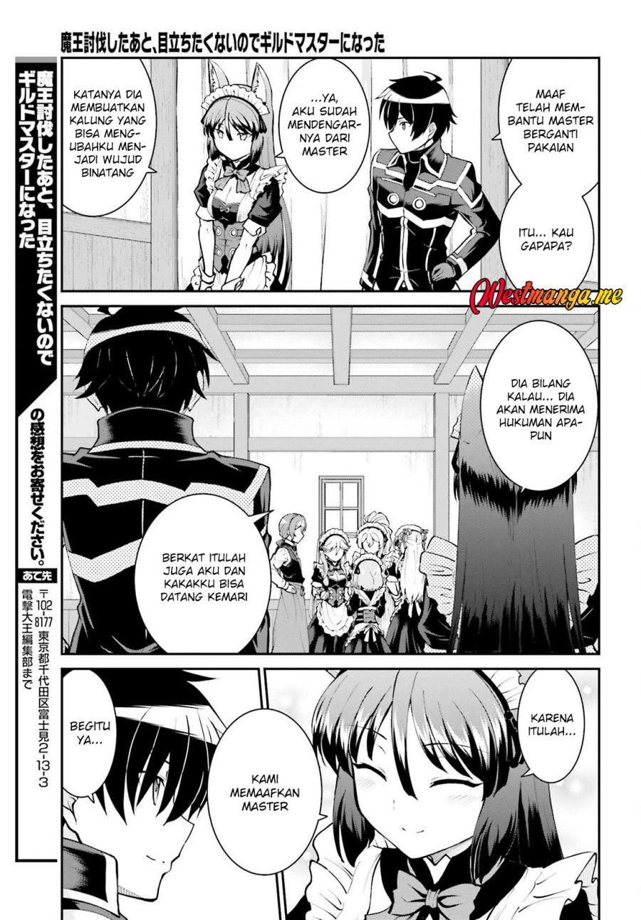 Maou Toubatsu Shita Ato, Medachitakunai node Guild Master ni Natta Chapter 34 Bahasa Indonesia