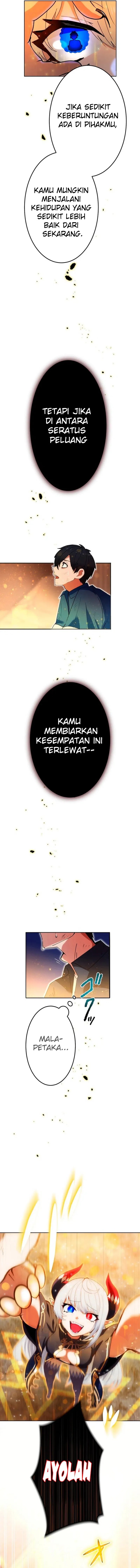 Maxed-Out Luck Overpower — The Unluckiest Adventurer Becomes the Strongest Through Reversed Stats! Chapter 01 Bahasa Indonesia