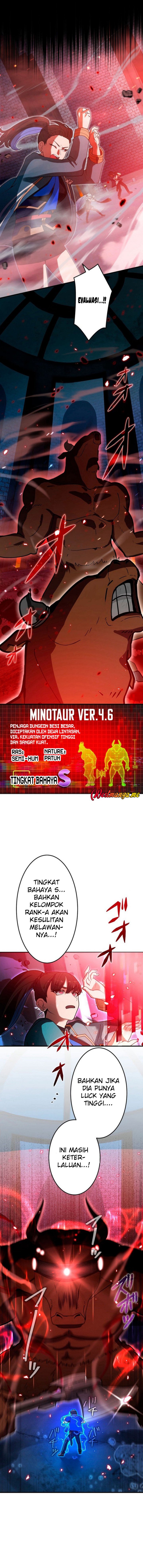 Maxed-Out Luck Overpower — The Unluckiest Adventurer Becomes the Strongest Through Reversed Stats! Chapter 06 Bahasa Indonesia