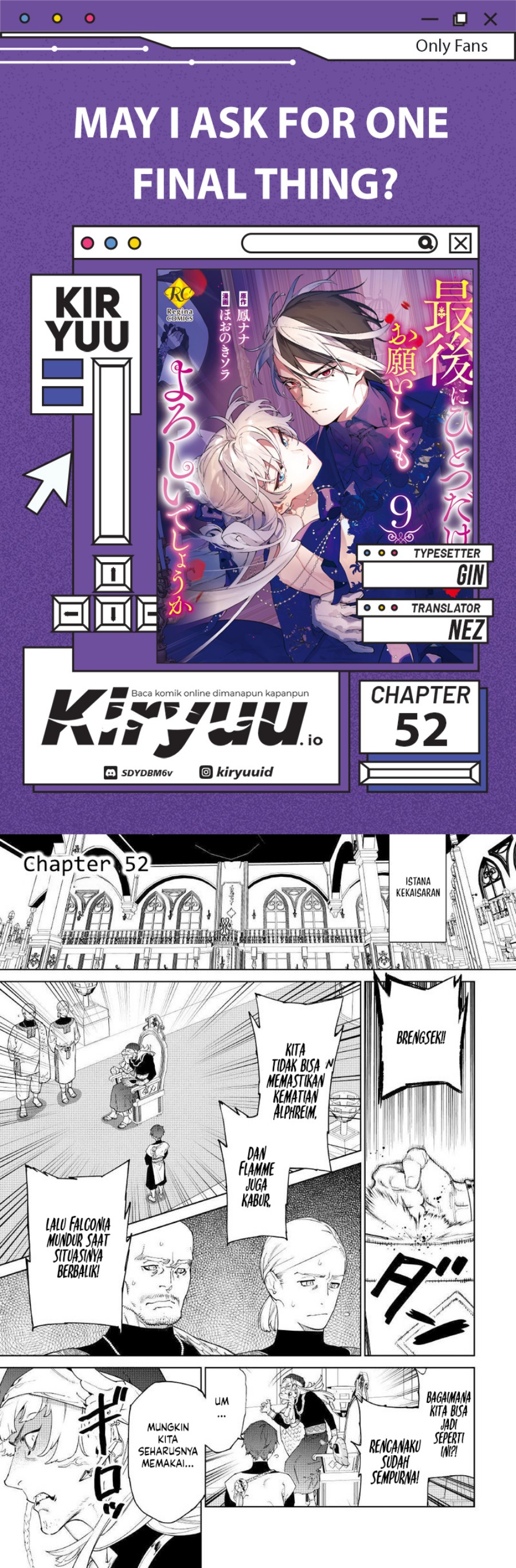 May I Ask for One Final Thing? Chapter 52 Bahasa Indonesia
