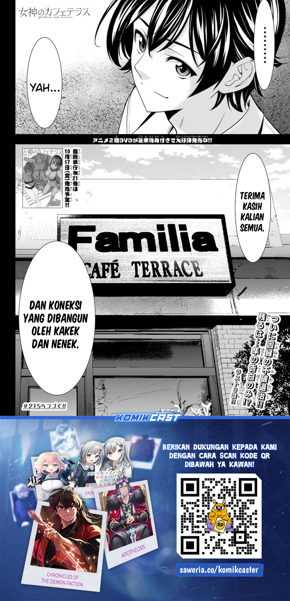 Megami no Kafeterasu (Goddess Café Terrace) Chapter 214 Bahasa Indonesia