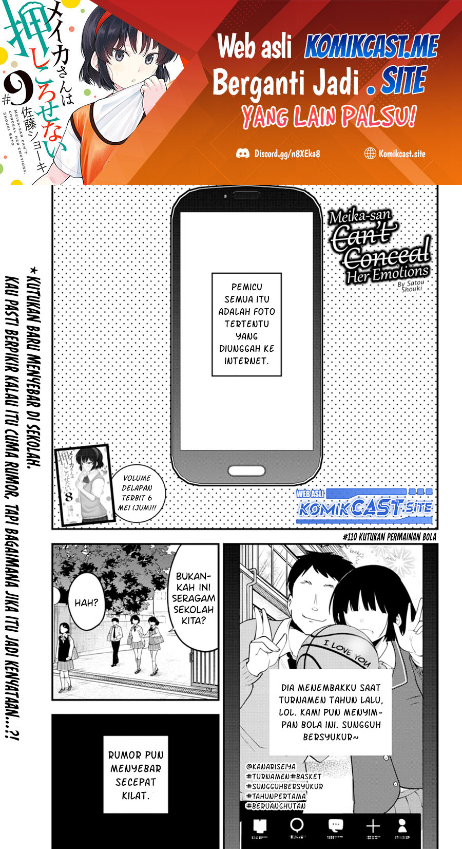 Meika-san Can’t Conceal Her Emotions Chapter 110 Bahasa Indonesia