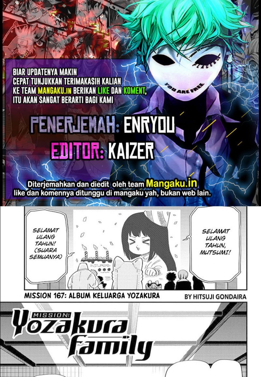 Mission: Yozakura Family Chapter 167 Bahasa Indonesia