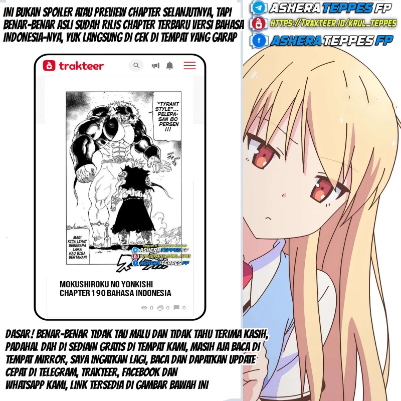 Mokushiroku no Yonkishi chapter 185