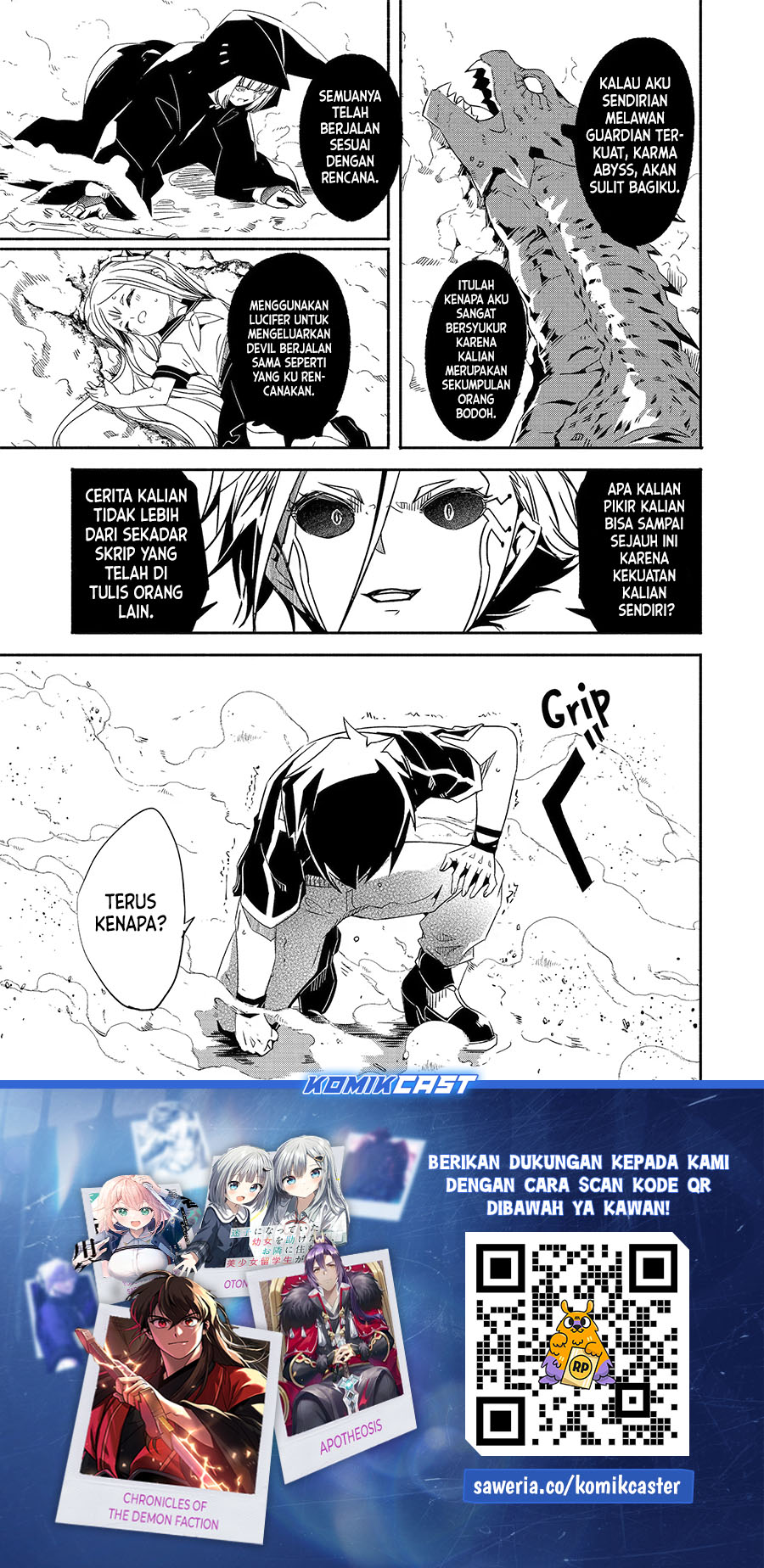 Mom, Please Don’t Come Adventuring With Me! Chapter 24.2 Bahasa Indonesia