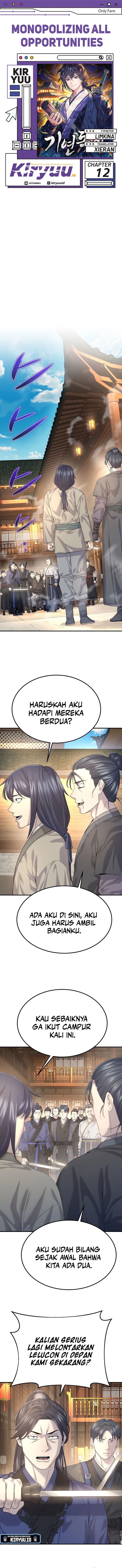 Monopolizing All Opportunities Chapter 12 Bahasa Indonesia