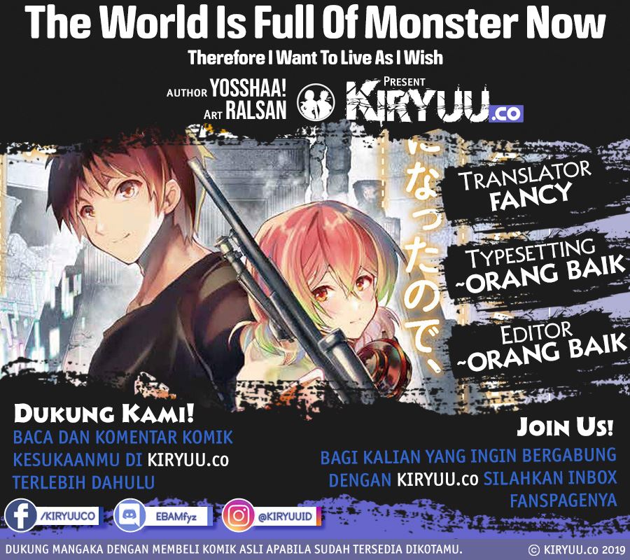 Monster ga Afureru Sekai ni Natta Node, Suki ni Ikitai to Omoimasu Chapter 16 Bahasa Indonesia