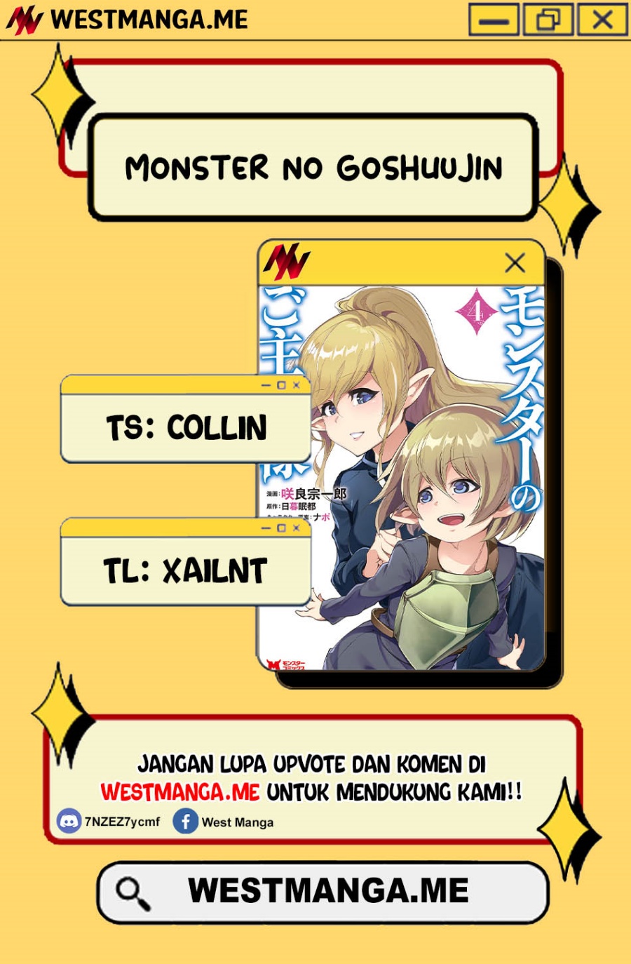 Monster no Goshujin-sama Chapter 80 Bahasa Indonesia