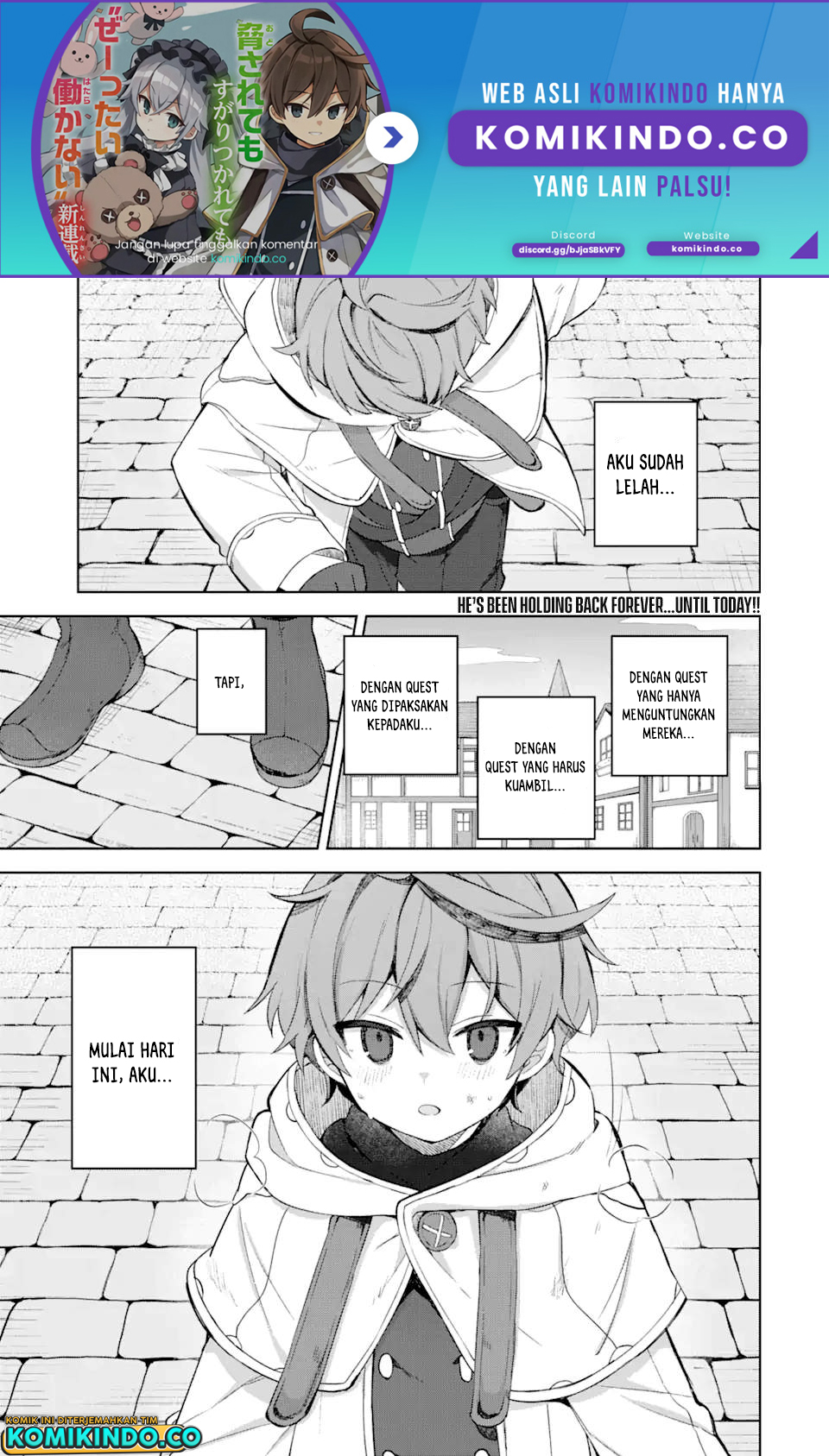 “Mou…. Hatarakitakunaindesu” Boukensha Nanka Yamete yaru. Imasara, Taiguu wo Kaerukara to Onegai sarete mo Okotowaridesu. Boku wa Zettai Hatarakimasen. chapter 1