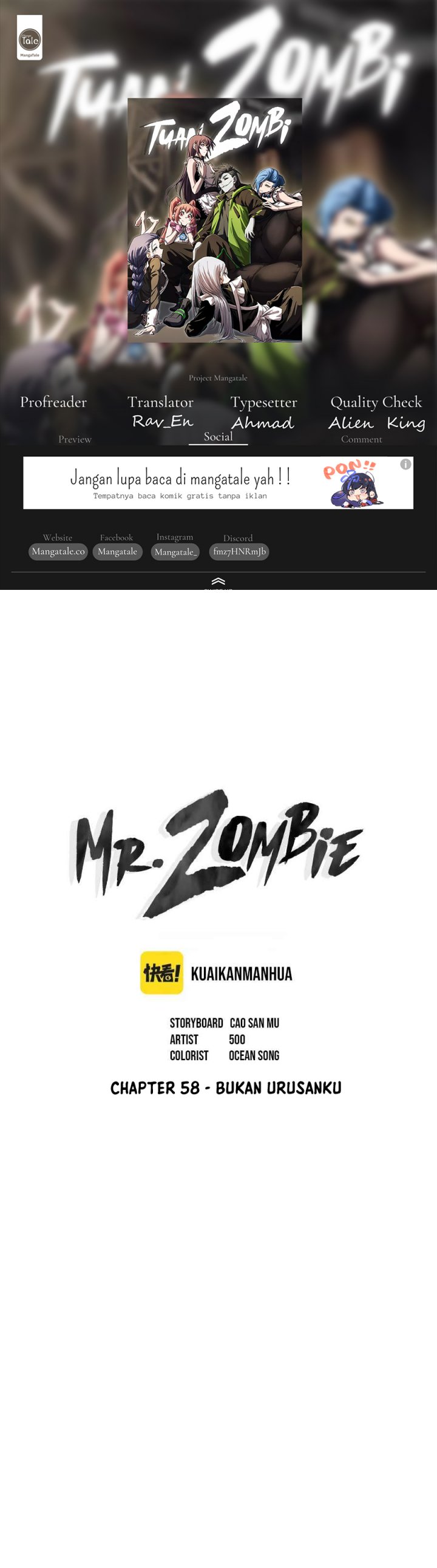 Mr. Zombie Chapter 58 Bahasa Indonesia